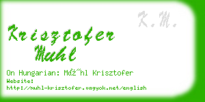 krisztofer muhl business card